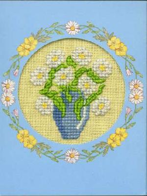 Daisies Card
<p>This beautiful design was stitched on evenweave linen, perhaps a 28 count, over two.</p>
Keywords: cross stitch