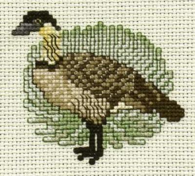 Nene & Silversword
<p>I bought this kit in Hawaii; it features the nene bird and the silversword plant, found in Hawaii.</p>
Keywords: cross stitch