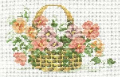 Flower Basket
<p>This was a kit that I found on sale at a craft store.&nbsp; I liked this design and the colors, but felt it needed a little 