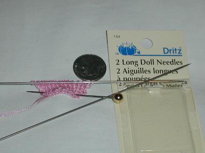Tiny sweater, attempt 2, doll sewing needles used as knitting needles
<p>This was the second attempt at making the tiny sweater.&nbsp; I used the doll sewing needles and was happier with the tightness of the knitting.</p>
Keywords: knitting