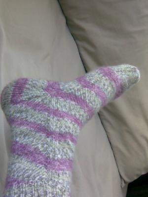 Skew socks- v2
<p>This is the inside of the right leg.</p>
Keywords: knit