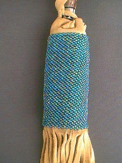 Peyote Stitched awl case
This is my first attempt at tubular peyote.

