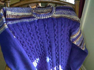 I love this color
<p>This is what I call cobalt blue.&nbsp; Both yarns used are 