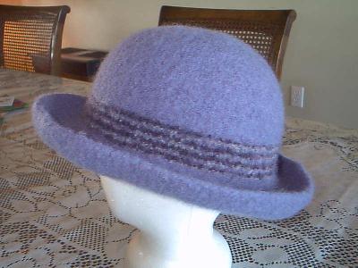 Experiment hats
Second of the blue
Keywords: felted/fulled hat