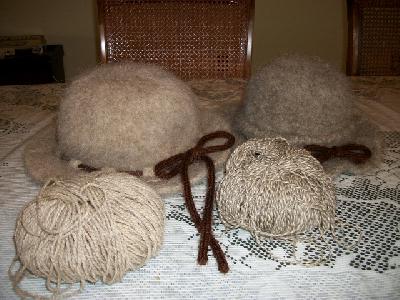 Hats and their orginal yarn 002 (640x480)
<p>second picture with original yarn.&nbsp; The yarn comes from McRanch, Dripping Springs, TX.</p>
