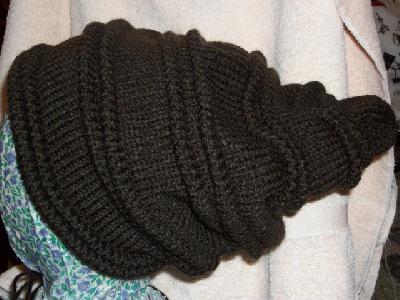 Side-ish view of the left side of the hat
