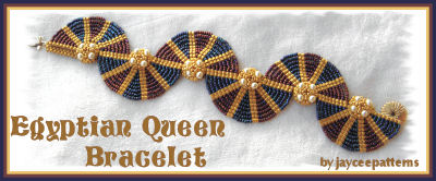 Egyptian queen bracelet
<p>Netting stitch and peyote bracelet</p>
Keywords: beadweaving