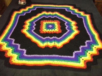 Black Rainbow Ripple
<p>Pattern is from Leisure Arts. Made with worsted weight.</p>
