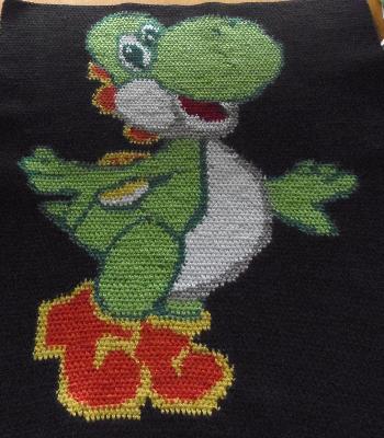 Yoshi
<p>Once steamed blocked Yoshi will be framed and hung in my daughters new home. :)</p>
