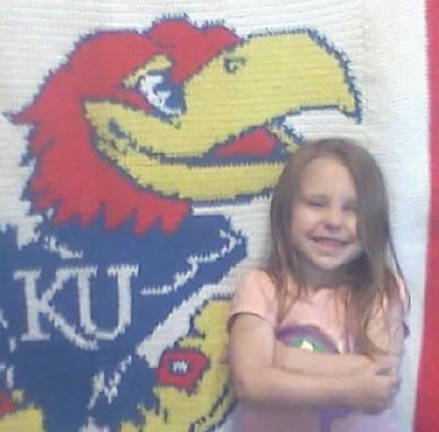 1st Jayhawk blanket
<p>1st Jayhawk blanket with my daughter/model</p>
