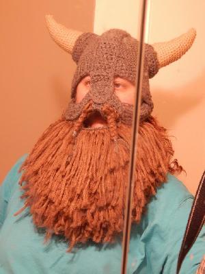 viking hat with beard
