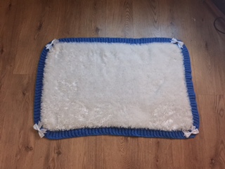 Baby Blanket
<p>This is a Blanket I knitted for friend's sister's son. Took me few weeks to do, and it was nightmare trying not to slip a stitch off, which it has happened few times and luckily i managed to try sort it out without having to start all over again.</p>
<p>&nbsp;</p>
