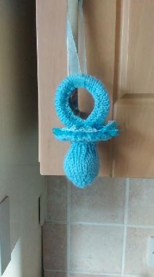 blue dummy pram charm

