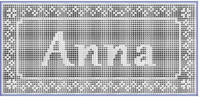 Filet CrochetName Doily - Anna
Keywords: filet crochet