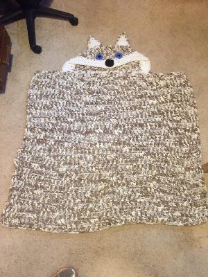 Laid out Wold Blanket
<p>Here you can see how large the blanket is. It fits a child in 5th or 6th grade.</p>
Keywords: warm